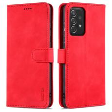 AZNS - AZNS Samsung Galaxy A72 Pl&aring;nboksfodral Konstl&auml;der - R&ouml;d