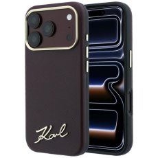 KARL LAGERFELD - Karl Lagerfeld Mobilskal F&ouml;r iPhone 18 Pro/17 Pro Magsafe Saffiano Small Script