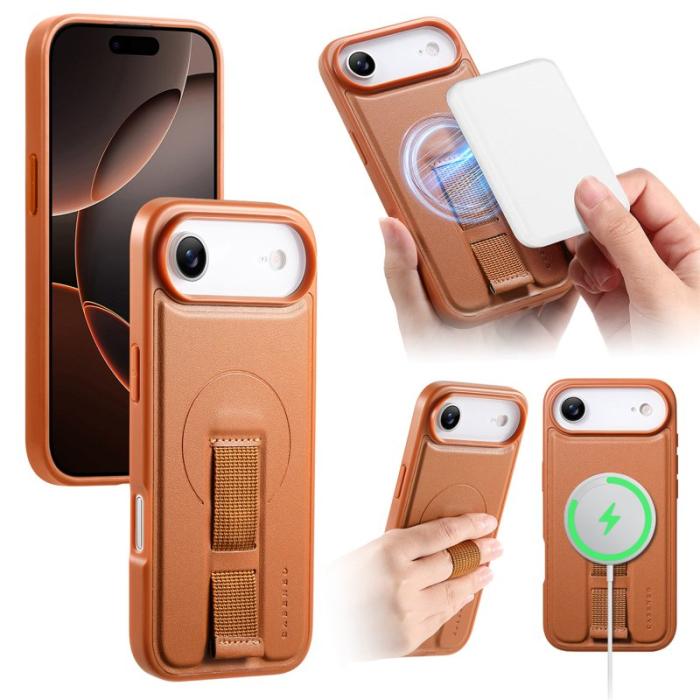 CASENEO - CASENEO iPhone Air Fodral Magnetiskt KonstLäder - Brun