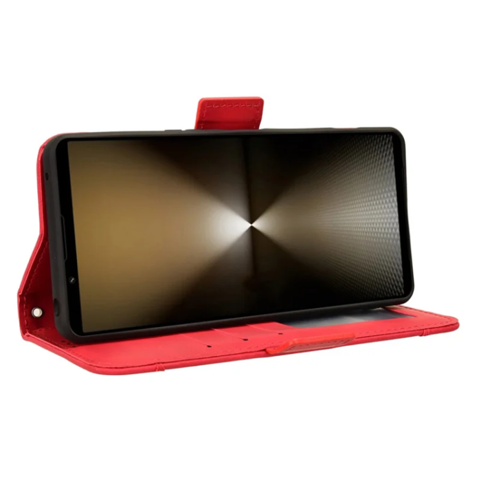 A-One Brand - Sony Xperia 1 VI Plånboksfodral Läder - Röd