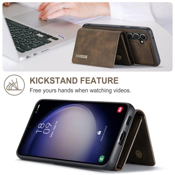 DG.MING - DG.MING M1 Series Mobilskal till Samsung Galaxy S24 FE Kickstand Brun