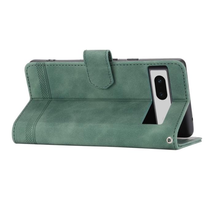 DIERFENG - DIERFENG DF-03 Plånboksfodral för Google Pixel 7a - Konstläder - Grön