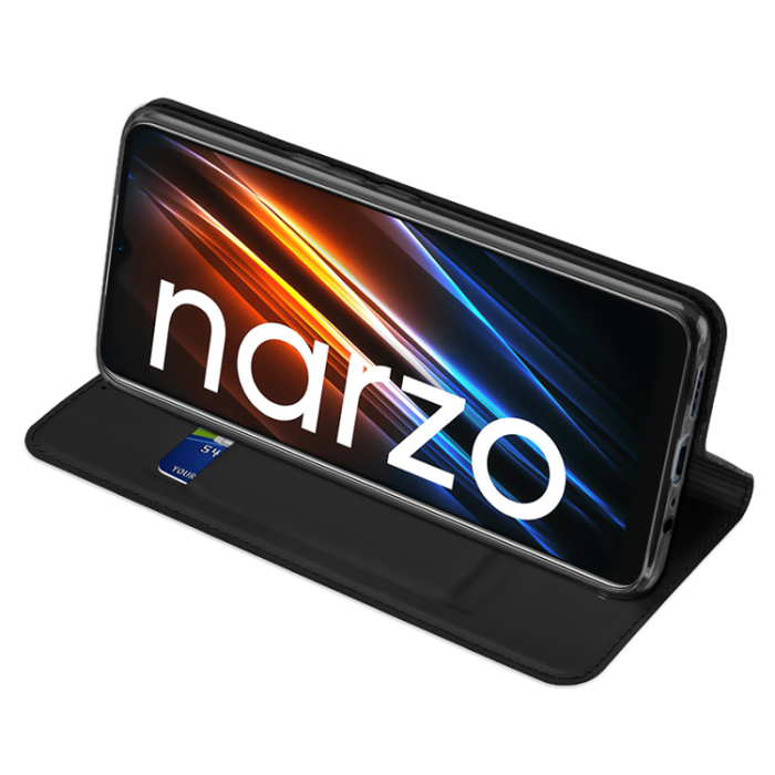 Dux Ducis - Dux Ducis Realme C30/Narzo 50i Prime Plånboksfodral Skin Series Flip - Svart