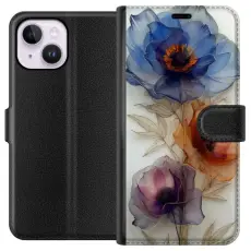 Gustaf - Pl&aring;nboksfodral till Apple iPhone 15 Plus med Silkesblommor