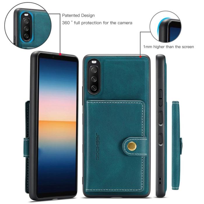 JEEHOOD - JEEHOOD Mobilskal till Sony Xperia 10 III 2-in-1 med Magnetisk Lås Grön