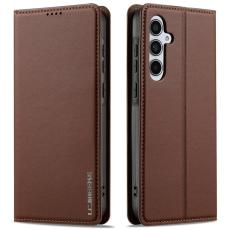 LC.imeeke - LC.IMEEKE L1 Series Samsung Galaxy A54 5G Pl&aring;nboksfodral Konstl&auml;der - Brun