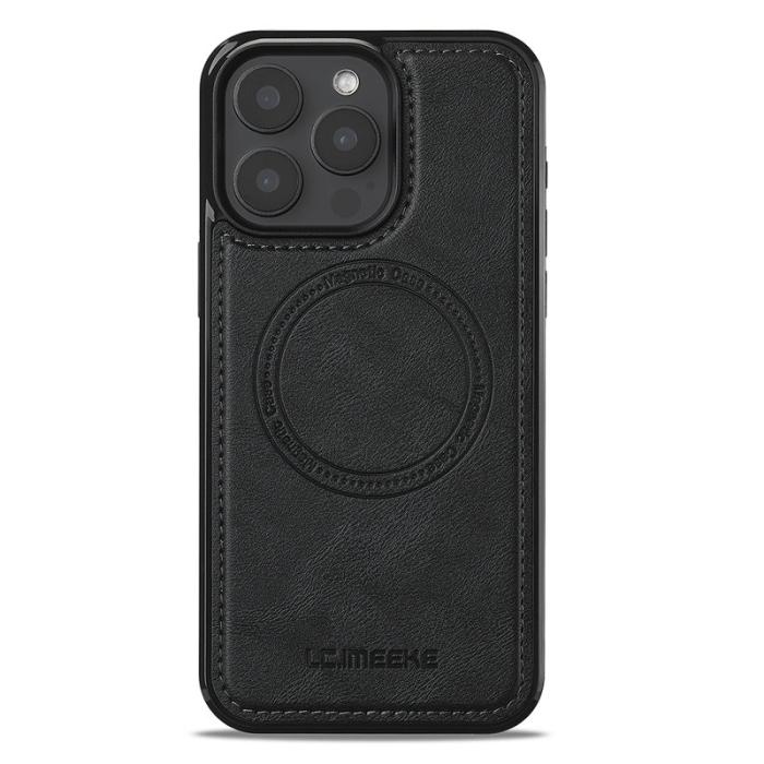LC.imeeke - LC.IMEEKE L5 iPhone 14 Pro Max Fodral KonstLäder - Svart