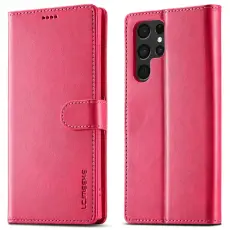 LC.imeeke - LC.IMEEKE Samsung Galaxy S25 Ultra Pl&aring;nboksfodral Konstl&auml;der - Rosa