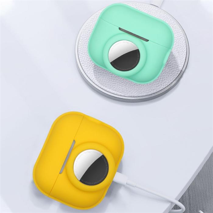 OEM - Airpods Pro 2 Skal 2-in-1 AirTag Silikon - Lila