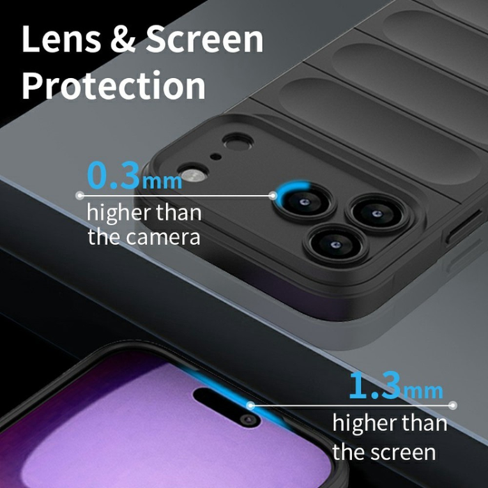 Amorus - AMORUS iPhone 17 Pro Mobilskal Shockproof TPU Rugged - Ljuslila