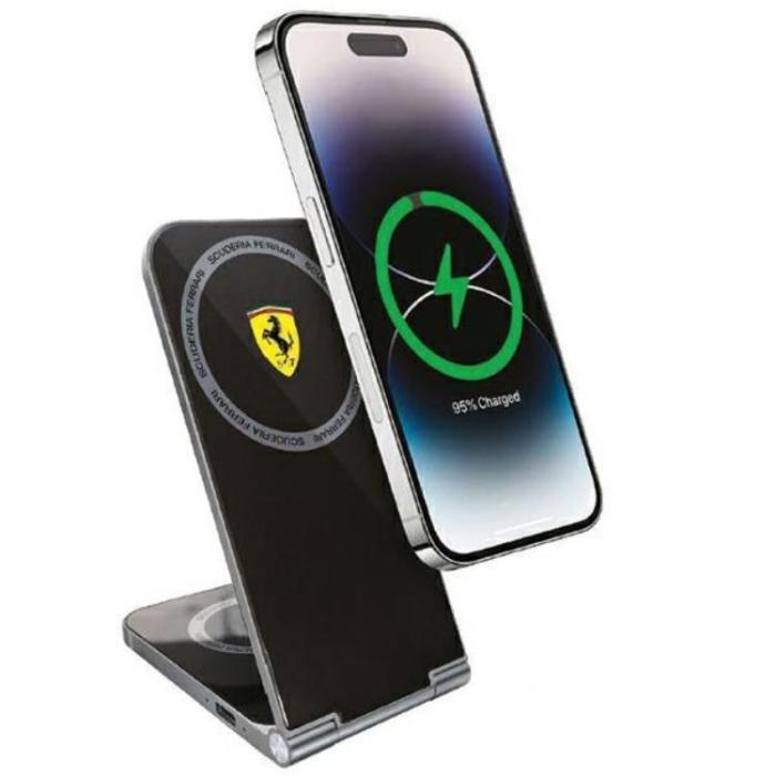 Ferrari - Ferrari 2-in-1 Trådlös Laddare Magsafe Induktionsladdare