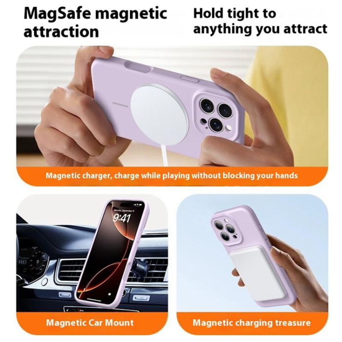 A-One Brand - iPhone 16 Pro Max Mobilskal Magafe med Camera Touch Control - Vit