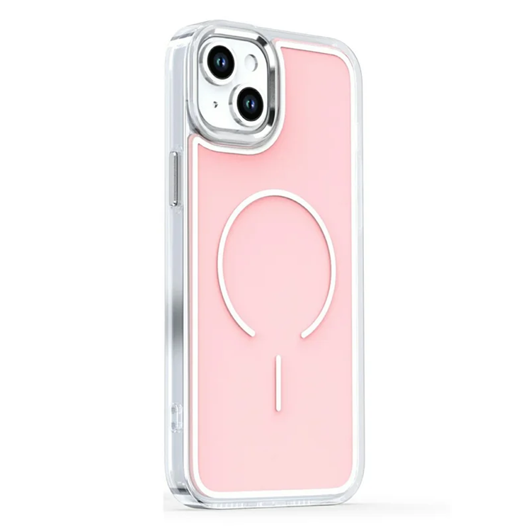 iPhone 15 Plus Mobilskal Magsafe Electroplated - Rosa (Rosa) | 2353 | AlltMobil
