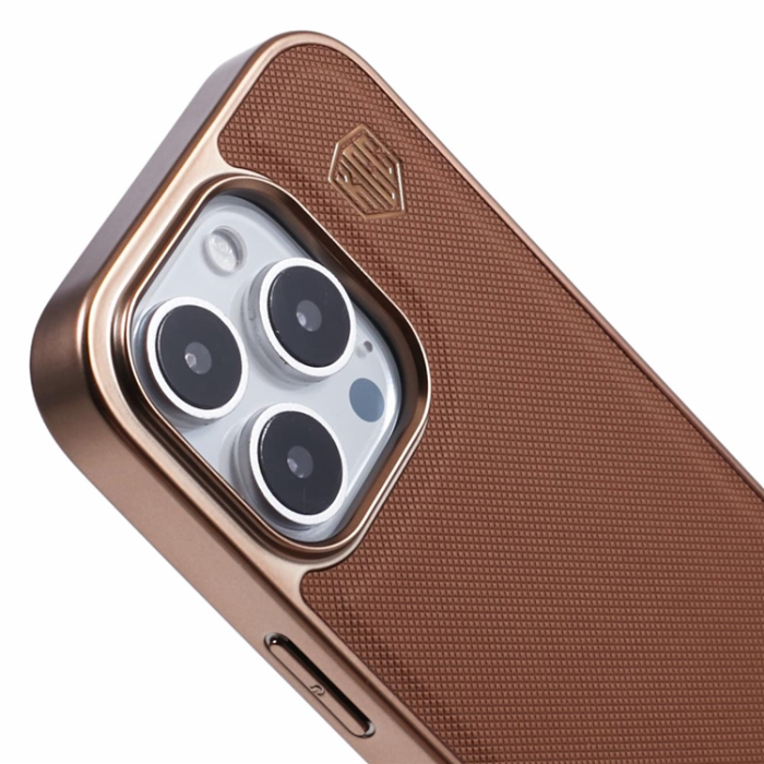 KIGC - KIGC Mobilskal till iPhone 16 Pro Max Electroplating PC + TPU + PU - Guld