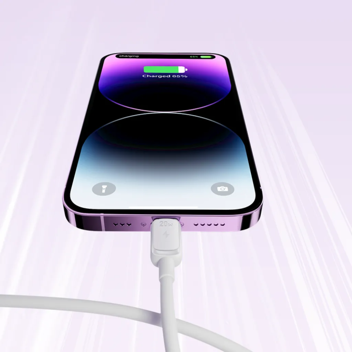 SiGN - SiGN USB-C till Lightning Kabel 2m 20W - Vit