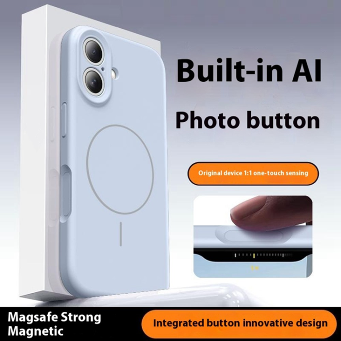 A-One Brand - iPhone 16 Mobilskal Magafe med Camera Touch Control - Babyblå