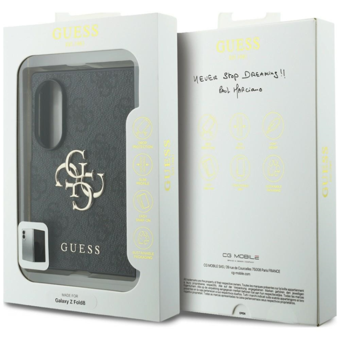 Guess - Guess Mobilskal För Galaxy Z Fold 8 Big 4G Logo - Svart