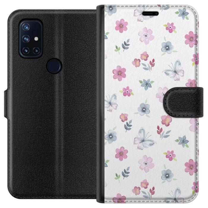 iSecrets - Plånboksfodral till OnePlus Nord N10 5G med Blommor och fjärillar