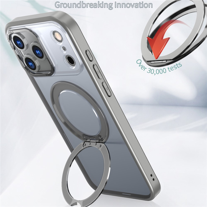 A-One Brand - iPhone 17 Pro Max Mobilskal MagSafe Kickstand - Titangrå