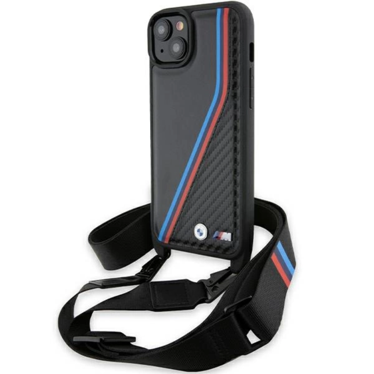 BMW iPhone 15/14 Plus Halsbandsskal M Edition Carbon Tricolor | 2353 | AlltMobil