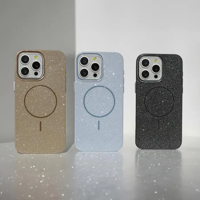 OEM - iPhone 16 Pro Mobilskal MagSafe Glitter Thin - Blå