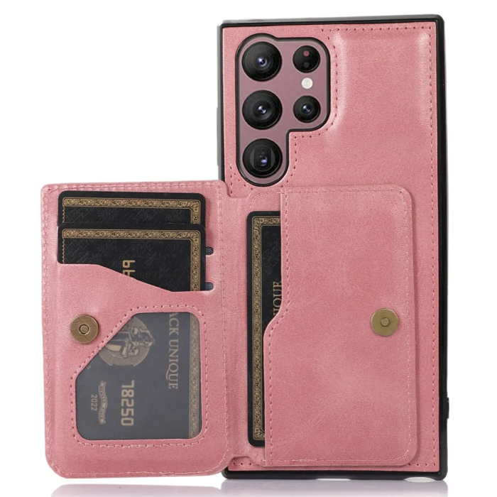 OEM - Galaxy S23 Ultra Plånboksfodral - Rose guld