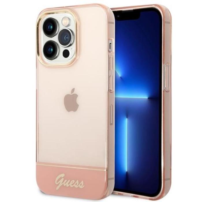 UTGATT1 - GUESS iPhone 14 Pro Max Skal Translucent - Rosa