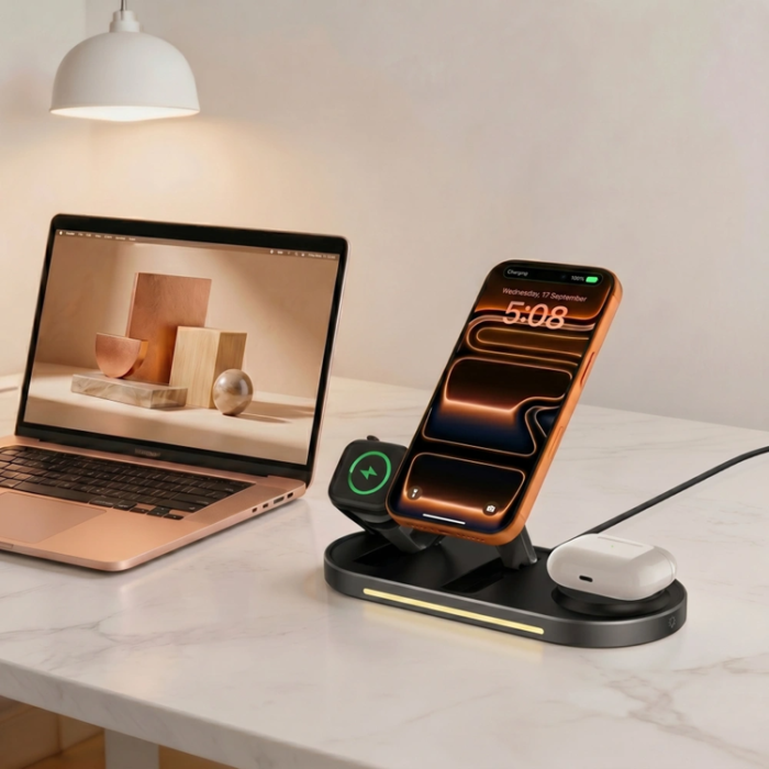 Tech-Protect - Tech-Protect Qi2.2 MagSafe Trådlös Laddare För iPhone/Apple Watch/AirPods