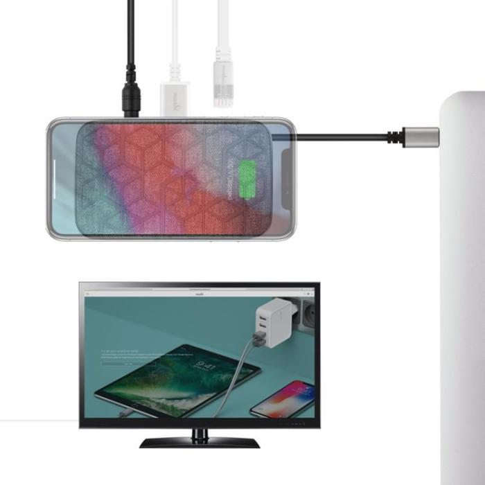Moshi - Moshi Symbus Q USB-C-Hubb Med Qi-Laddning
