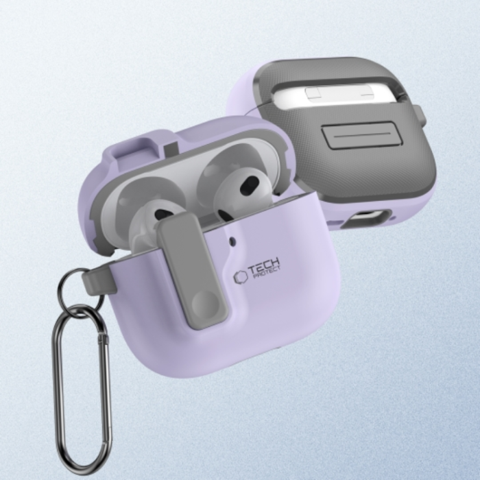 Tech-Protect - Tech-Protect Airpods 4 Skal Slim Hook - Lavender