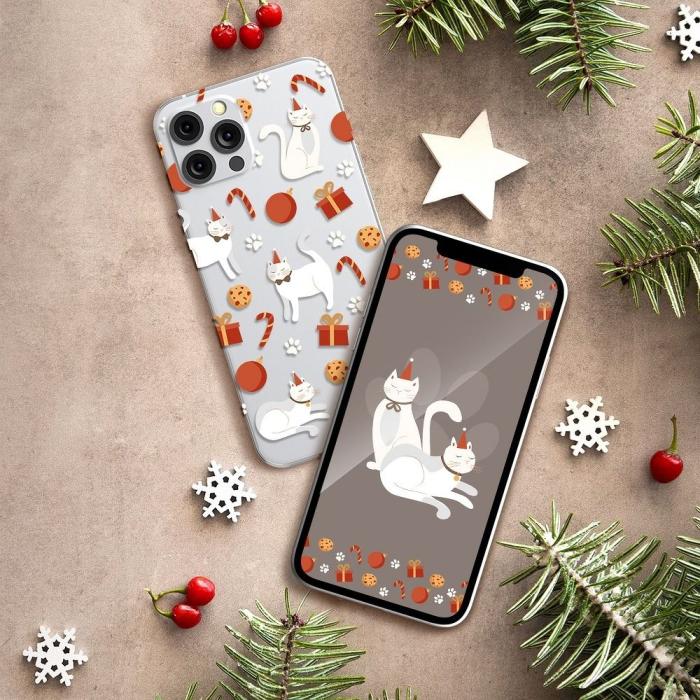 UTGATT - Xiaomi Redmi Note 10/10S Skal Forcell Cristmas Cat Mjukplast