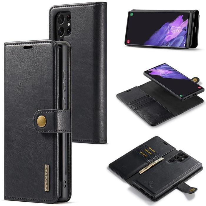 DG.MING - DG.MING 2In1 Detachable Fodral Galaxy S22 Ultra - Svart