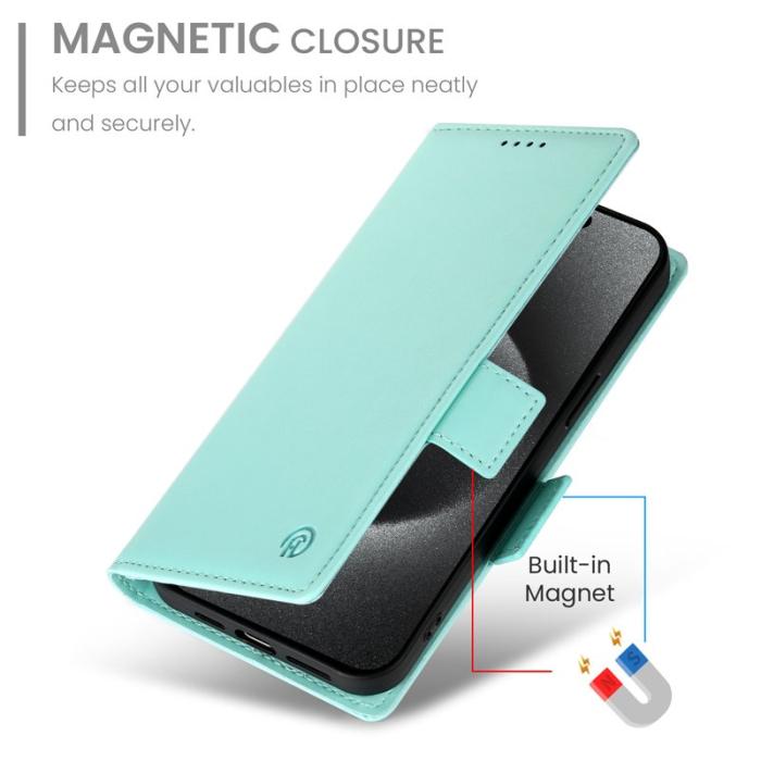 OEM - Samsung Galaxy S26 Fodral PU Läder Ställfodral - Mintgrön