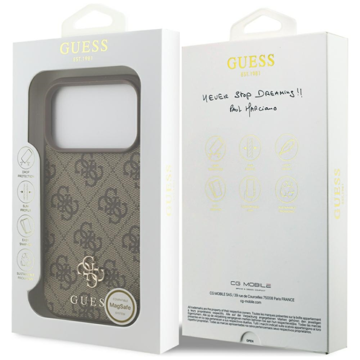 Guess - Guess Mobilskal För iPhone 18 Pro/17 Pro Magsafe 4G Small Classic Logo