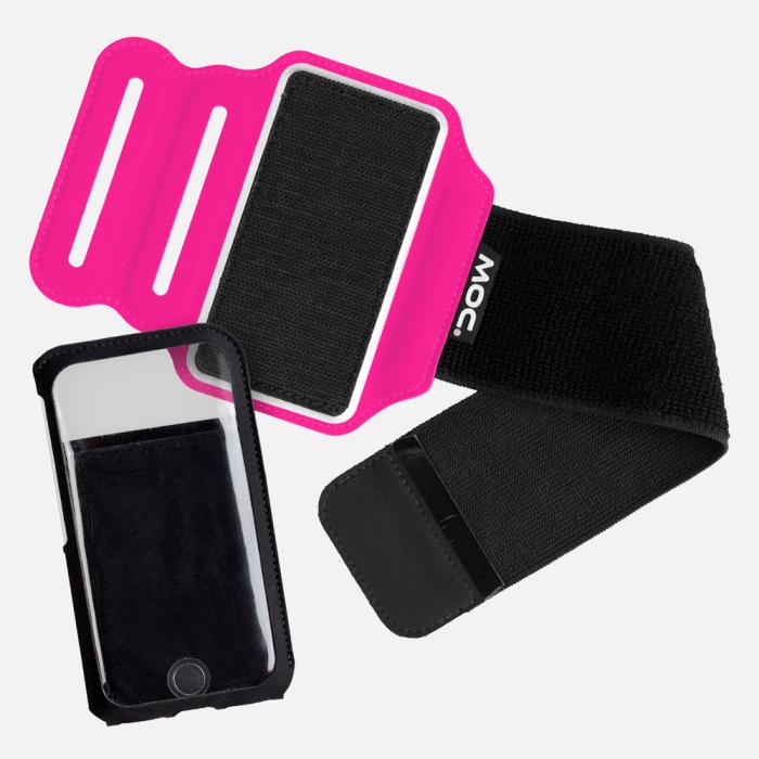 UTGATT5 - MOC Premium Sportarmband till iPhone 8/7/6, Android mm - Cerise