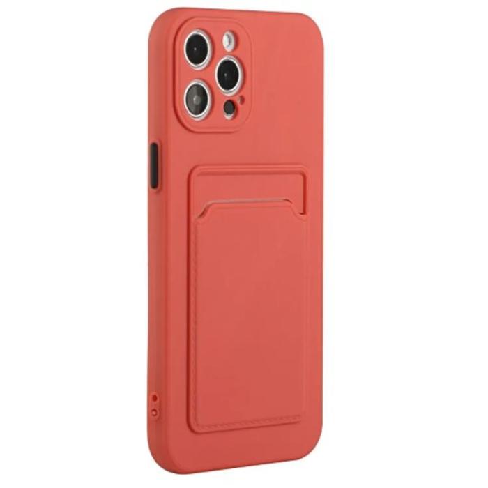 Taltech - iPhone 15 Pro Mobilskal Korthållare TPU - Orange