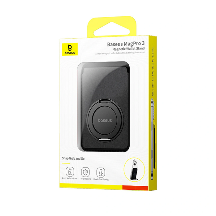 BASEUS - Baseus Magsafe Magnetic Korthållare MagPro 3 - Svart
