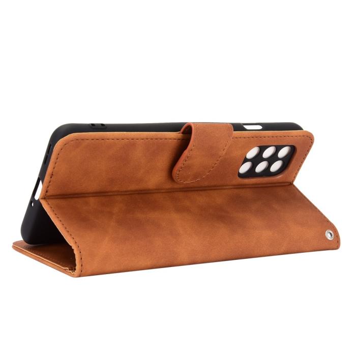 A-One Brand - Skin Touch plånboksfodral till Oneplus 8T - Brun