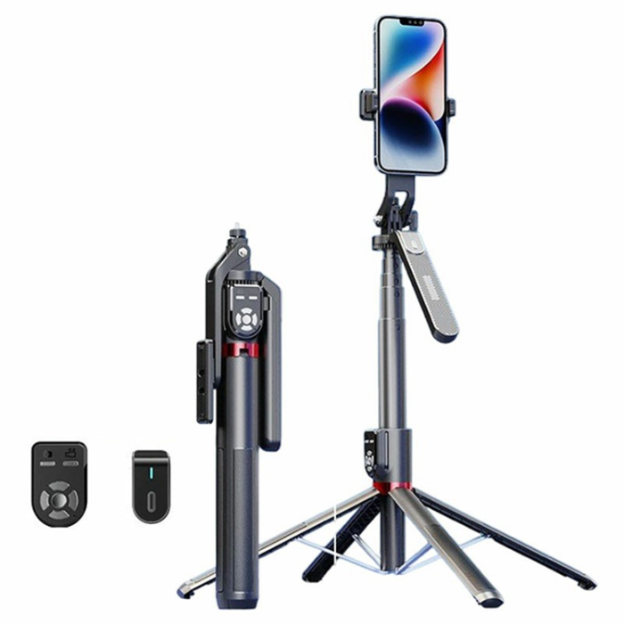 OEM - Dubbel Fjärrkontroll Selfiestick Bluetooth Anti-skakning Gimbal P325