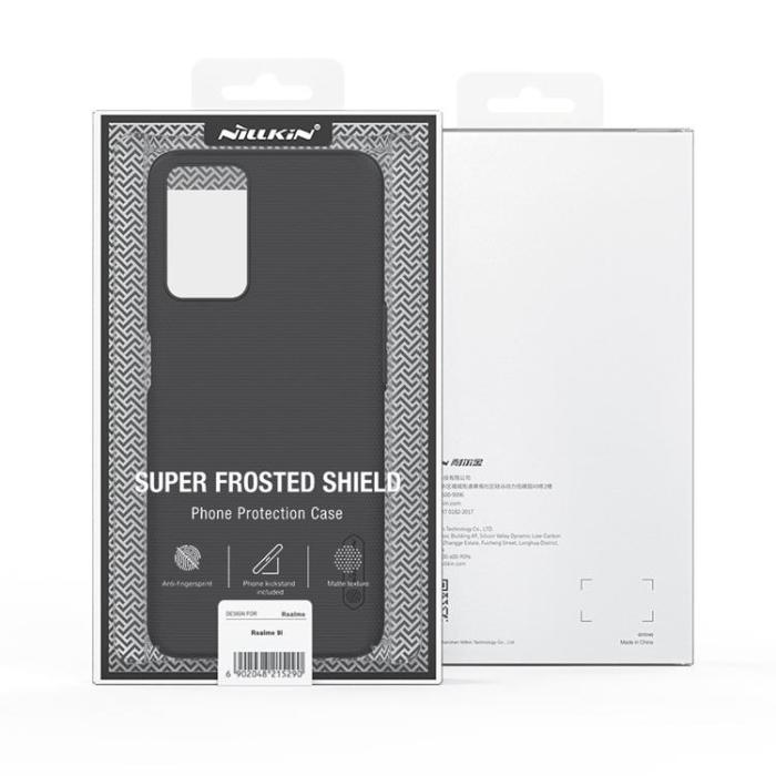 Nillkin - Nillkin Realme 9i Skal Och Stand Super Frosted - Svart