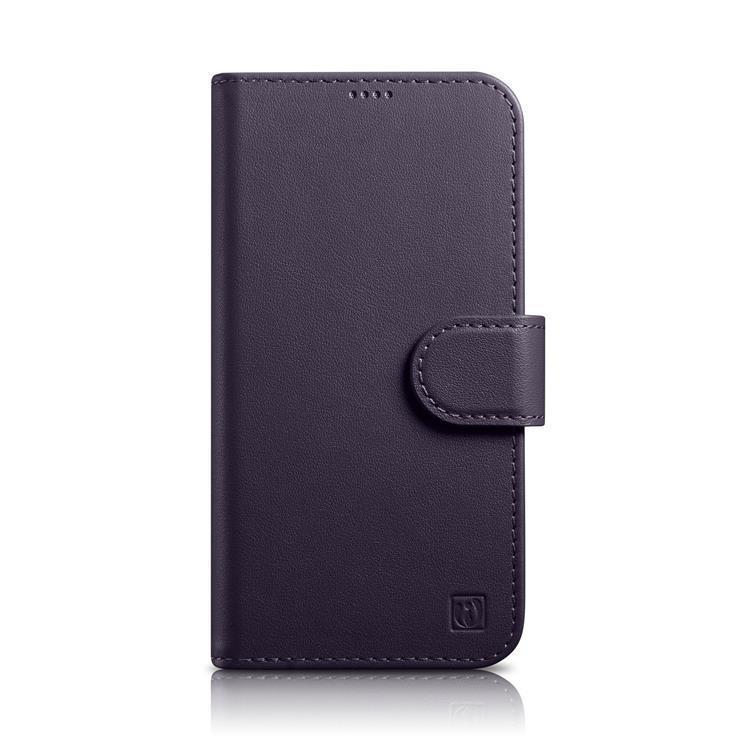 iCarer iPhone 14 Pro Plånboksfodral 2in1 Äkta Läder - Mörklila | 2353 | AlltMobil