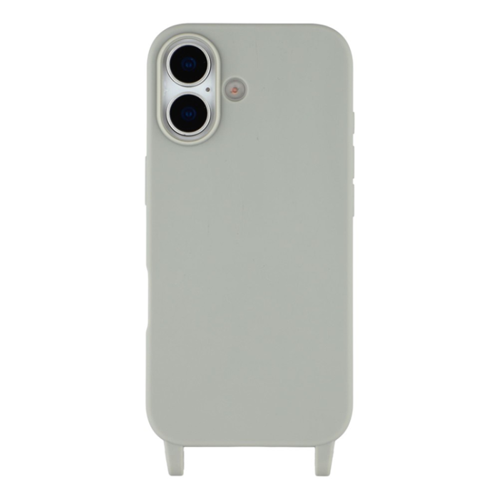 A-One Brand - iPhone 17 Mobilskal TPU med Hål för Rem - Grå