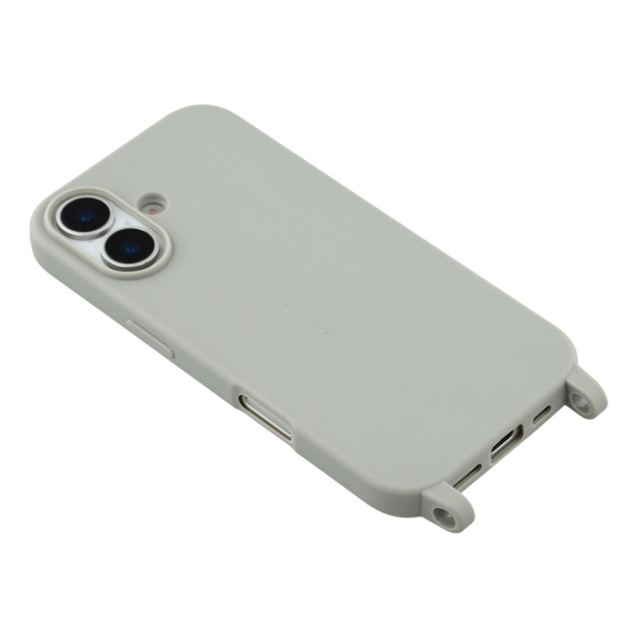 A-One Brand - iPhone 17 Mobilskal TPU med Hål för Rem - Grå