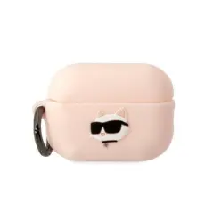 KARL LAGERFELD - Karl Lagerfeld AirPods Pro 2 Skal Silicone Choupette Head 3D - Rosa