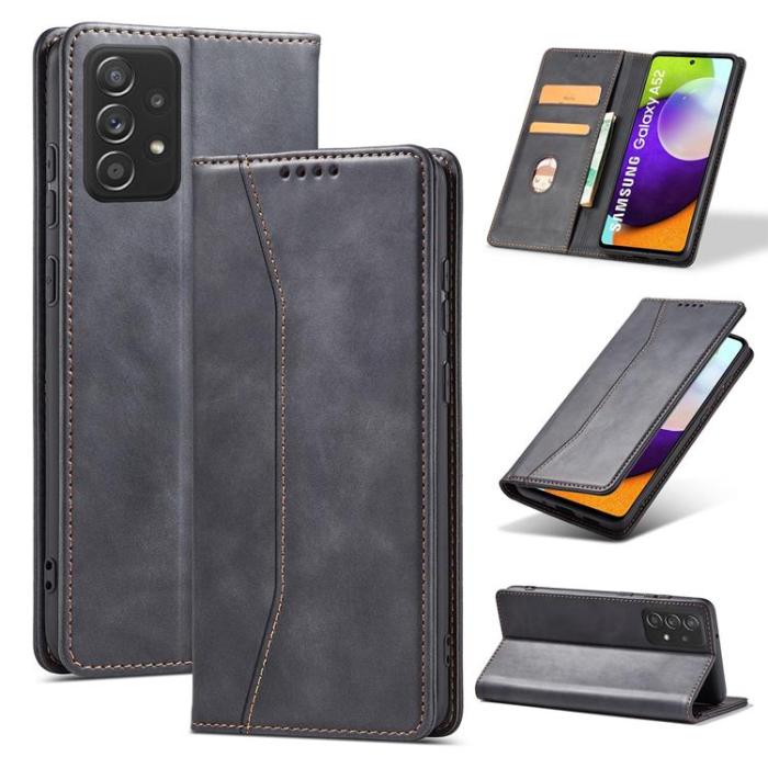 UTGATT1 - Galaxy A52/A52s 5G Plånboksfodral Magnet Fancy - Svart