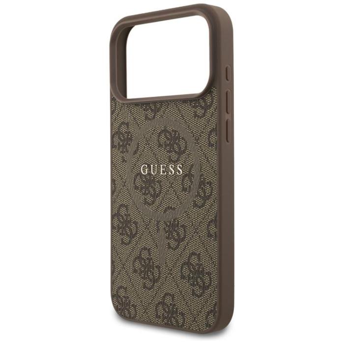Guess - Guess iPhone 17 Pro Max Mobilskal MagSafe 4G Ring Classic Logo - Brun
