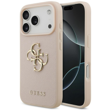 Guess - Guess iPhone 17 Pro Mobilskal Grained Classic Logo - Rosa