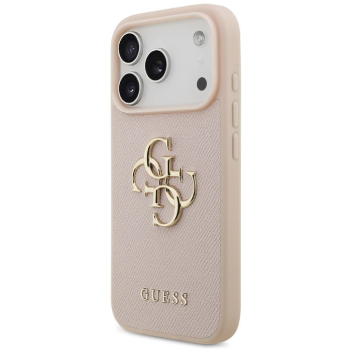 Guess - Guess iPhone 17 Pro Mobilskal Grained Classic Logo - Rosa