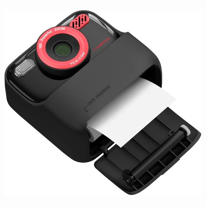 OEM - Barn Digitalkamera HD 1080P Med Skrivare P79 - Svart/Rose