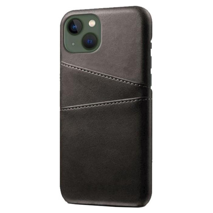 OEM - iPhone 15 Plus Mobilskal Korthållare PU-Läder - Svart